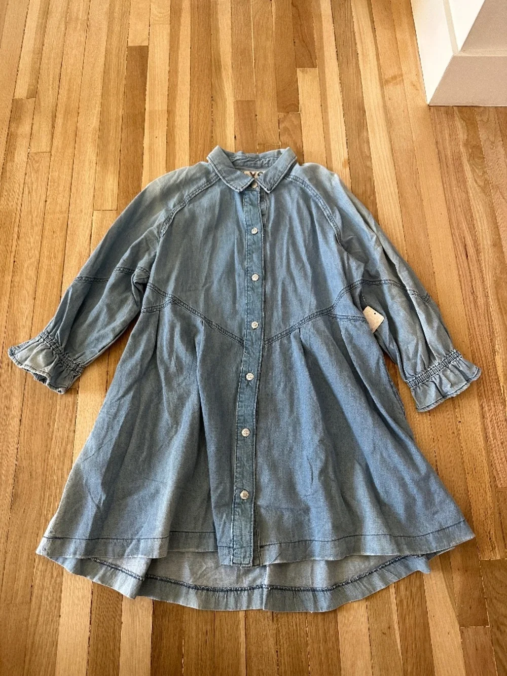 Free people denim button up, jean dress